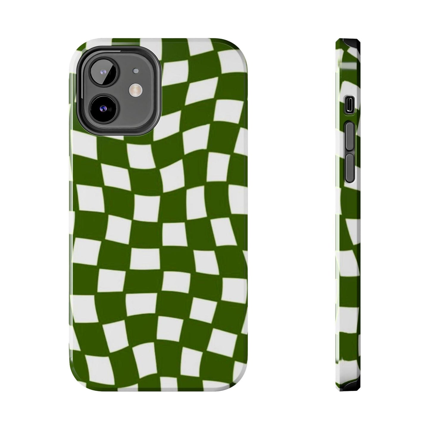 Green Checkmates Tough iPhone Cases