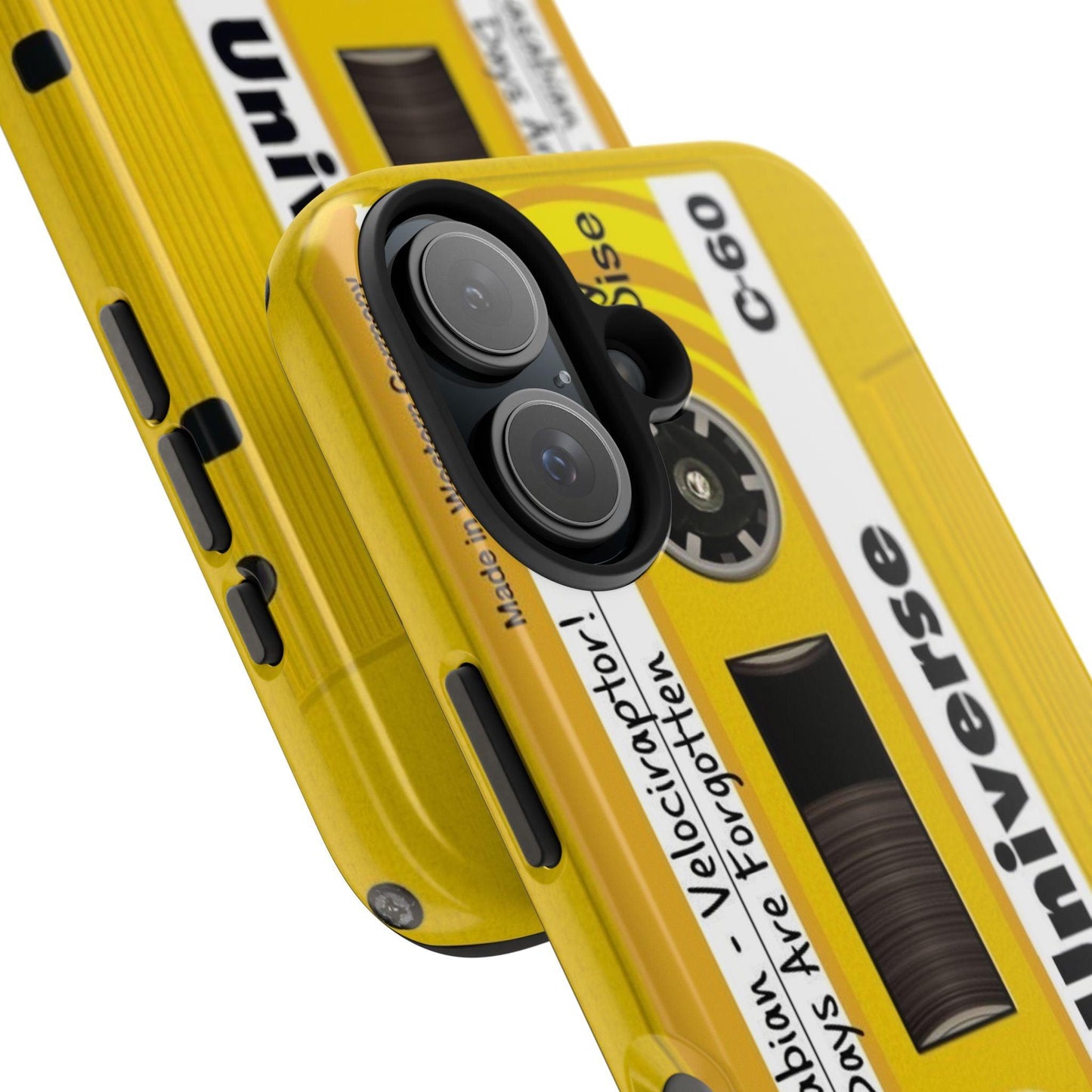 Retro Yellow Cassette Tape iPhone Cases