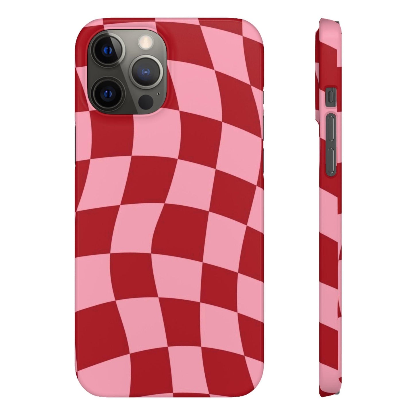 Twist & Check Red Snap iPhone Cases