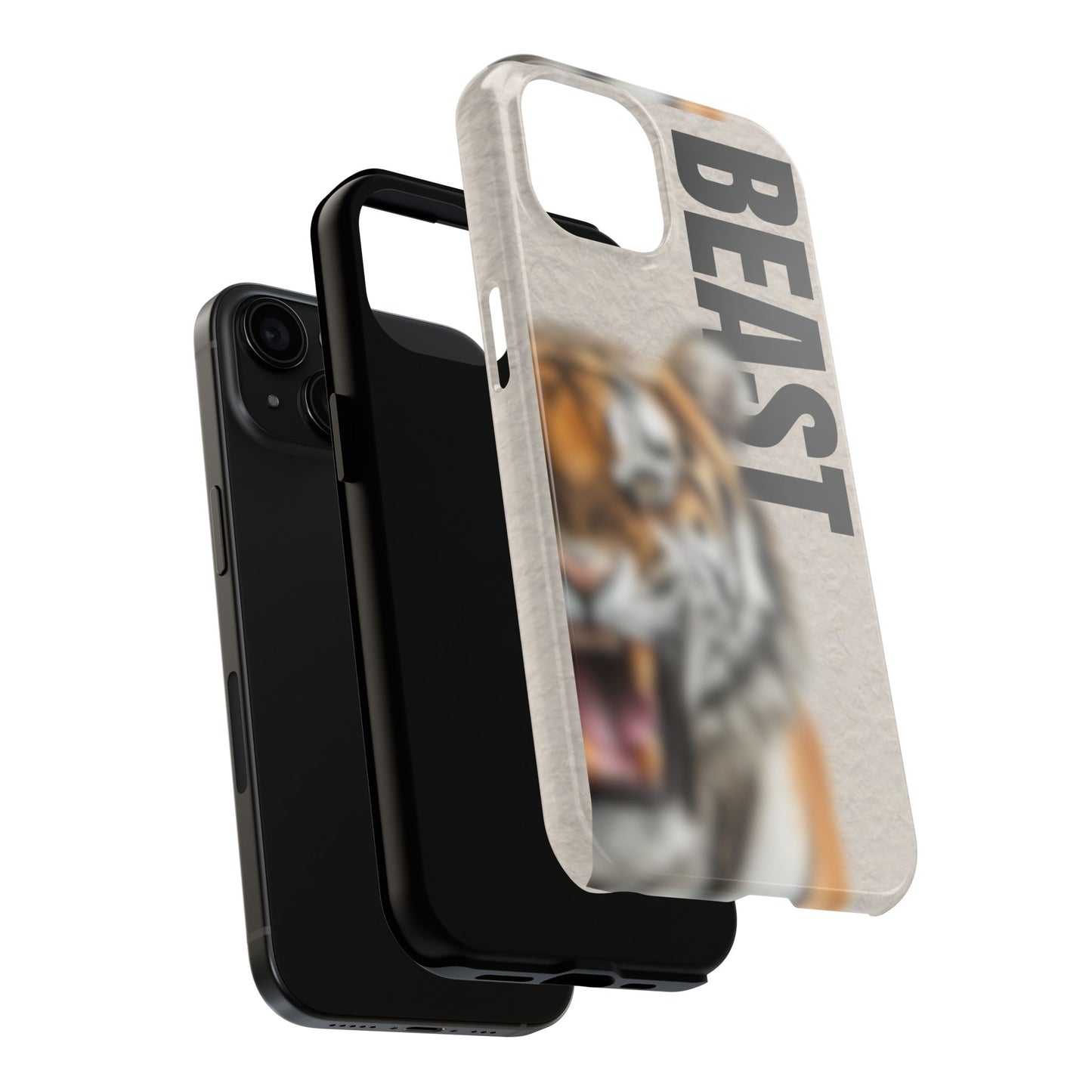 Beast Tough Phone Case - Fierce Tiger Design for Animal Lovers