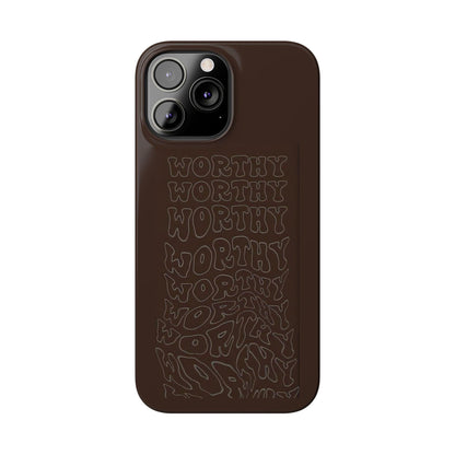 Worthy Brown Slim iPhone Cases