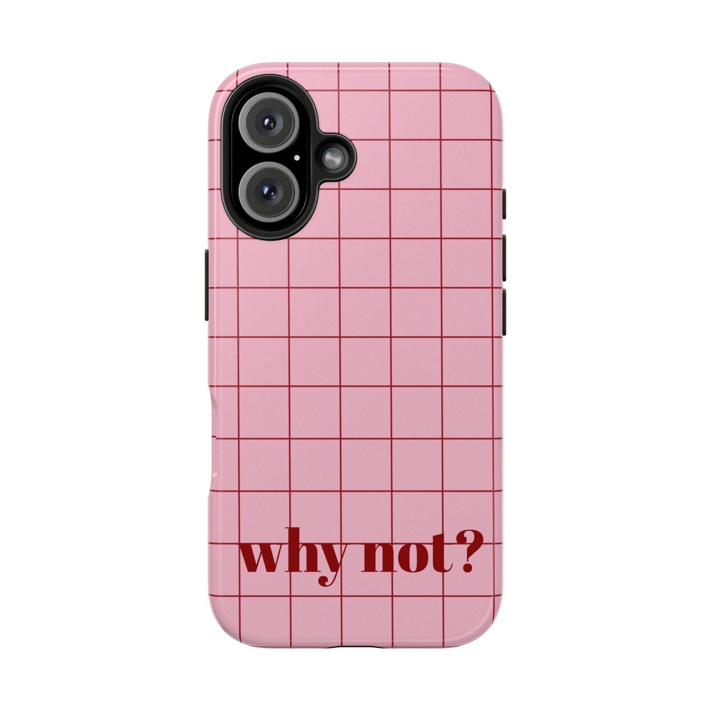 why not? Quirky Tough iPhone Cases - Pink & Red