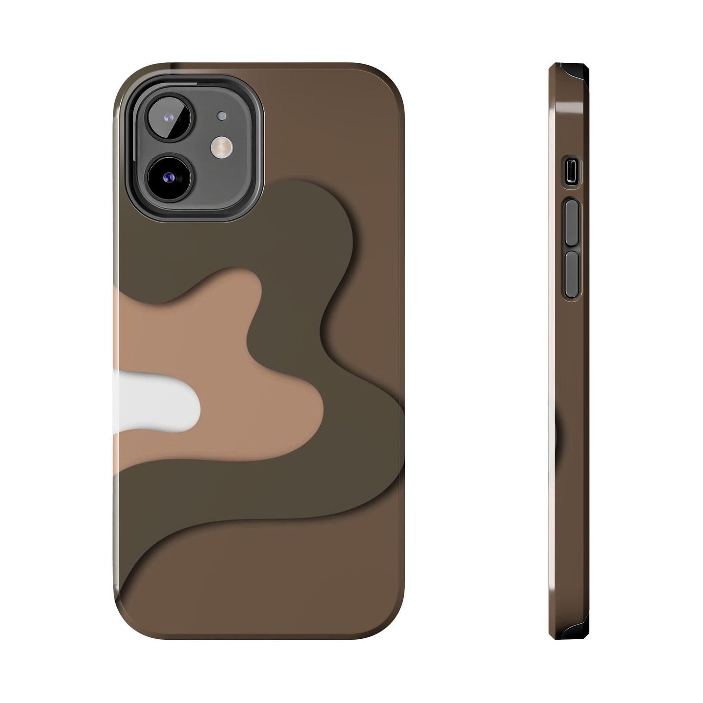 Brown Town Flows Tough iPhone Cases