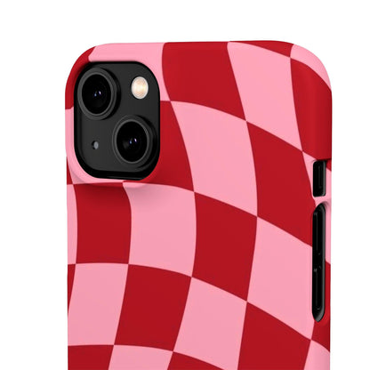 Twist & Check Red Snap iPhone Cases