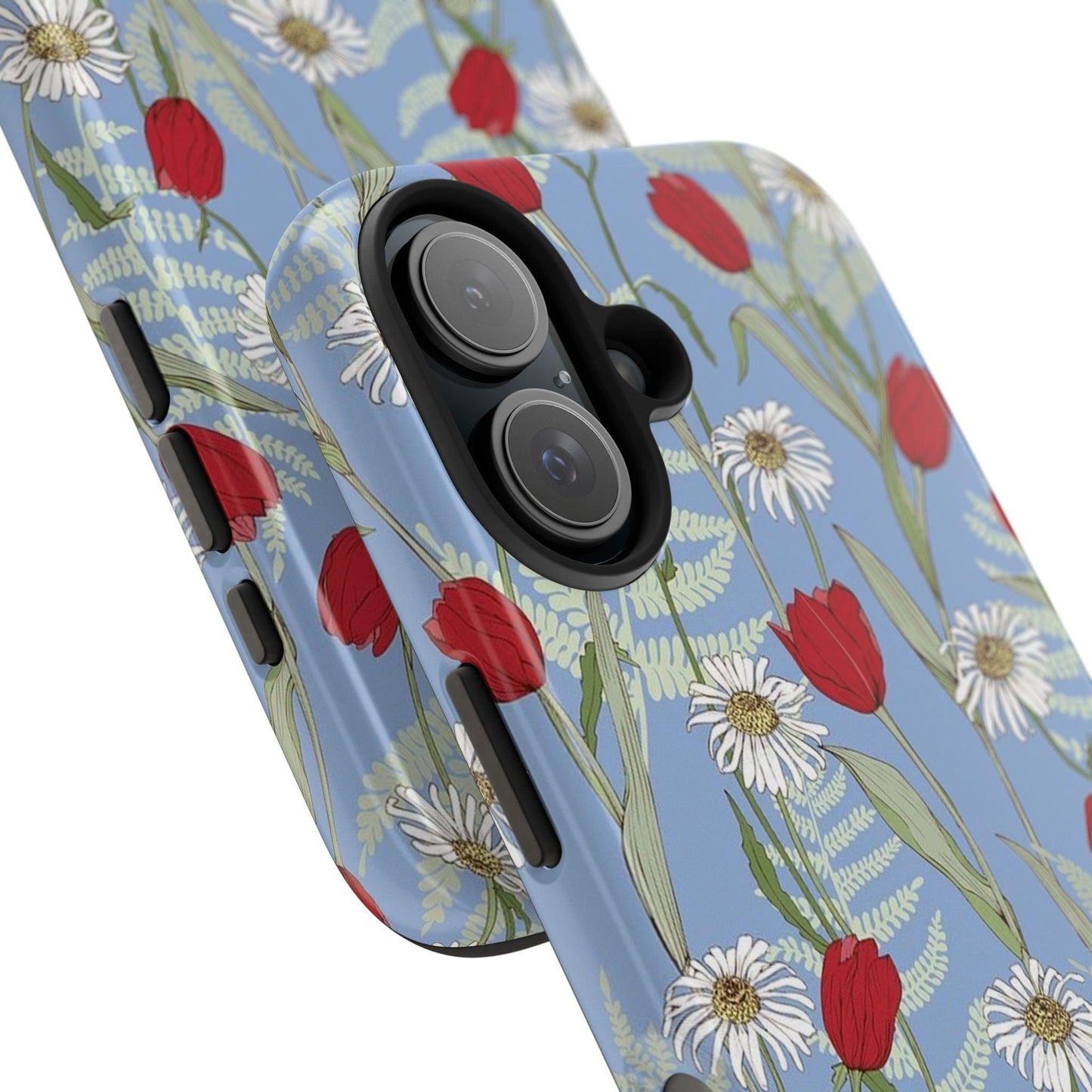 Blooms on Blue Tough iPhone Cases