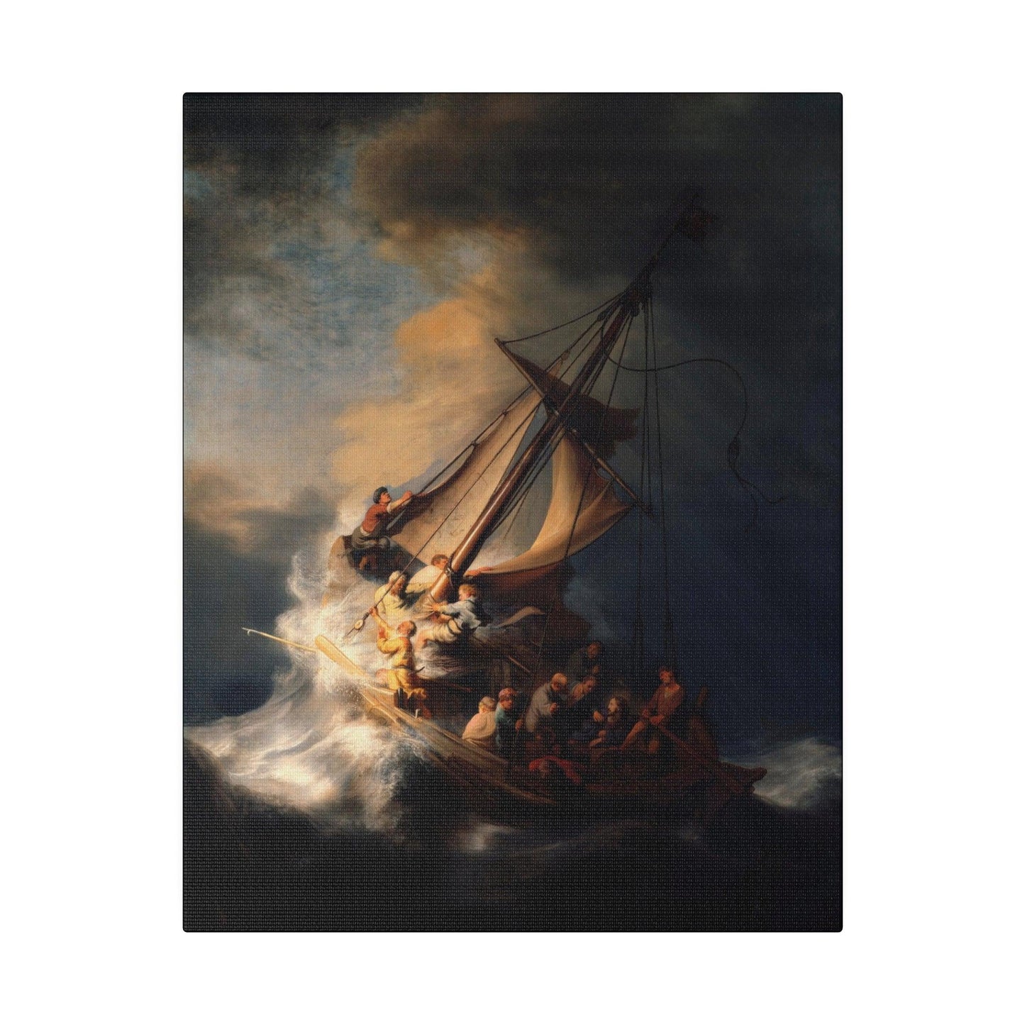 Rembrandt van Rijn's The Storm on the Sea of Galilee (1633) - Matte Canvas, Stretched, 0.75"