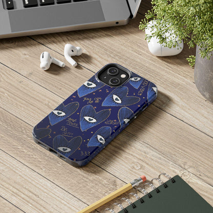 Lucky Midnight Blue Eyes Tough iPhone Cases