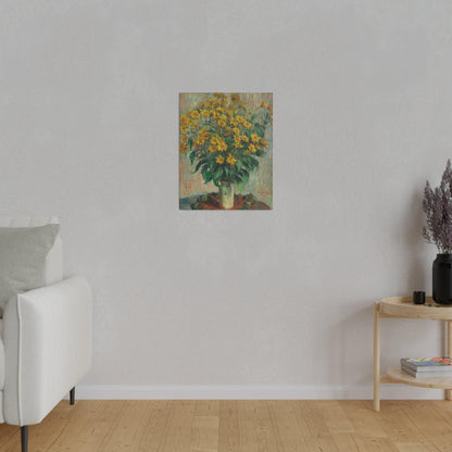 Claude Monet's Jerusalem Artichoke Flowers (1880) - Matte Canvas, Stretched, 0.75"