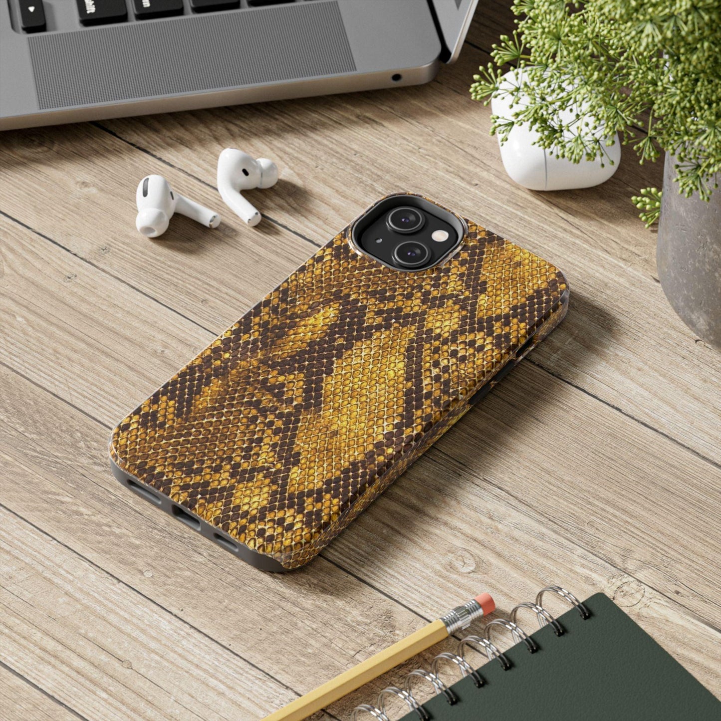 Golden Viper Scales Tough iPhone Cases