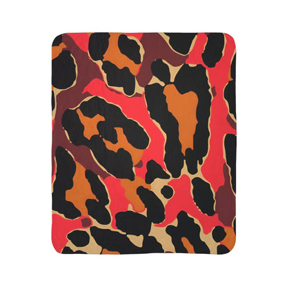 Wild Heat Camo Fleece Sherpa Blanket