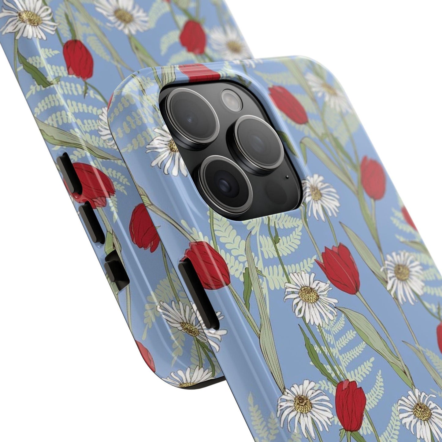 Blooms on Blue Tough iPhone Cases