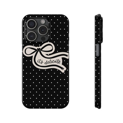 Polka Bow Elegance iPhone Cases