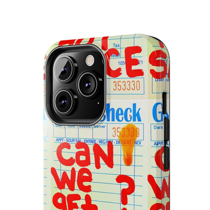 Funny Hot Sauce Guest Check Phone Case - Tough Protection for Foodies