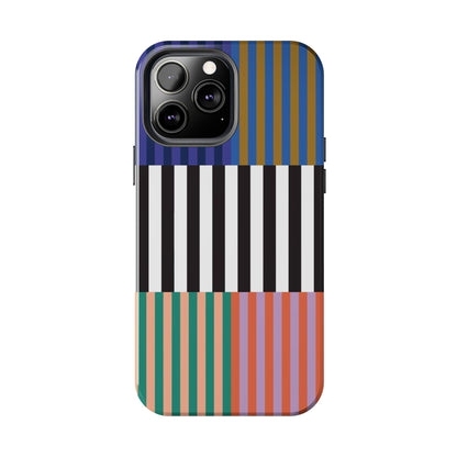 Striped Colorblock Symphony Tough iPhone Cases