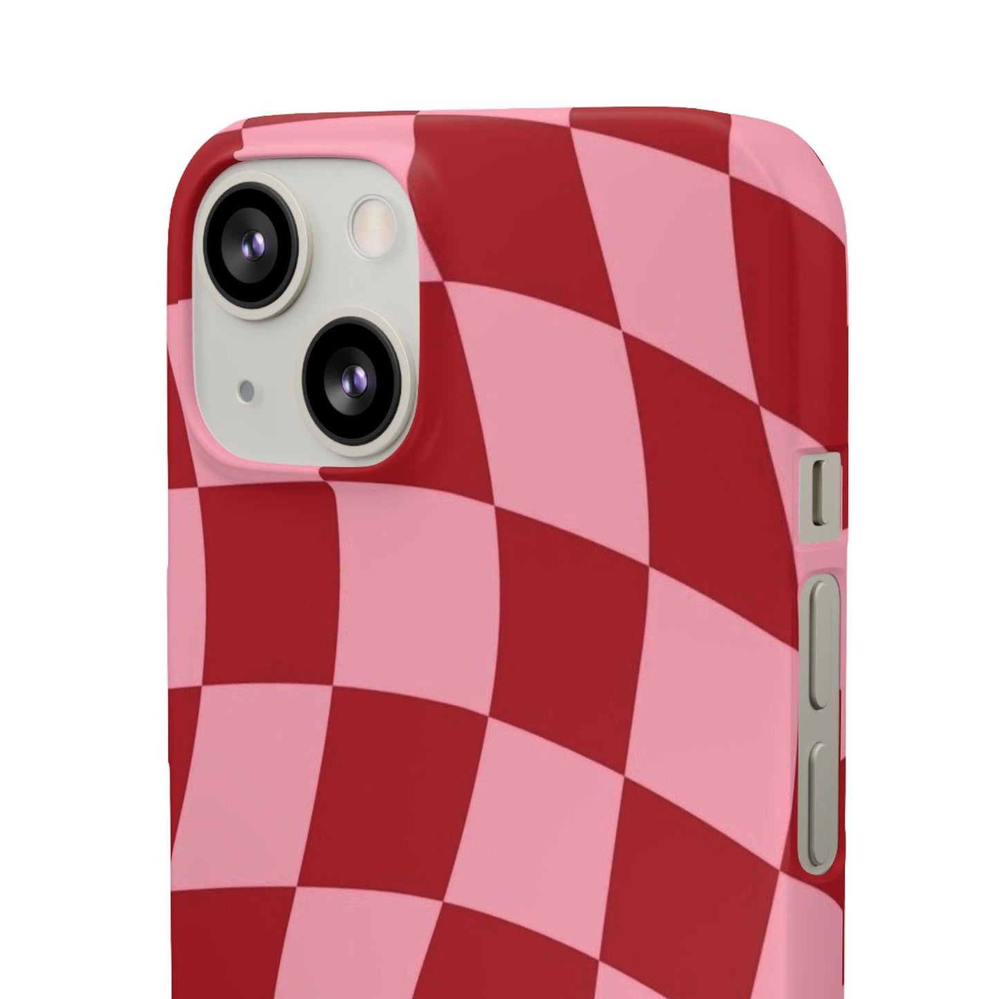 Twist & Check Red Snap iPhone Cases