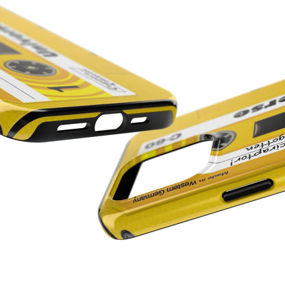 Retro Yellow Cassette Tape iPhone Cases