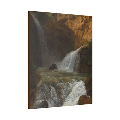 View of the Waterfalls at Tivoli 1788 by Jean Joseph Xavier Bidauld on a Matte Canvas Stretched 0.75