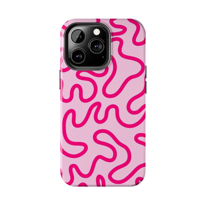 Pink Paradise Swirls Tough iPhone Cases