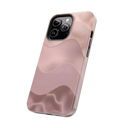 Blush Wave Satin Sandscape Tough iPhone Cases