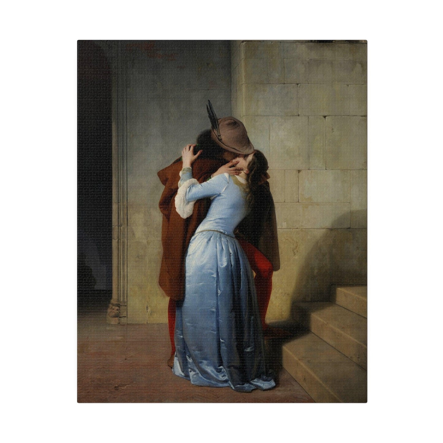 El Beso (Pinacoteca de Brera, Milán, 1859) - Matte Canvas, Stretched, 0.75"