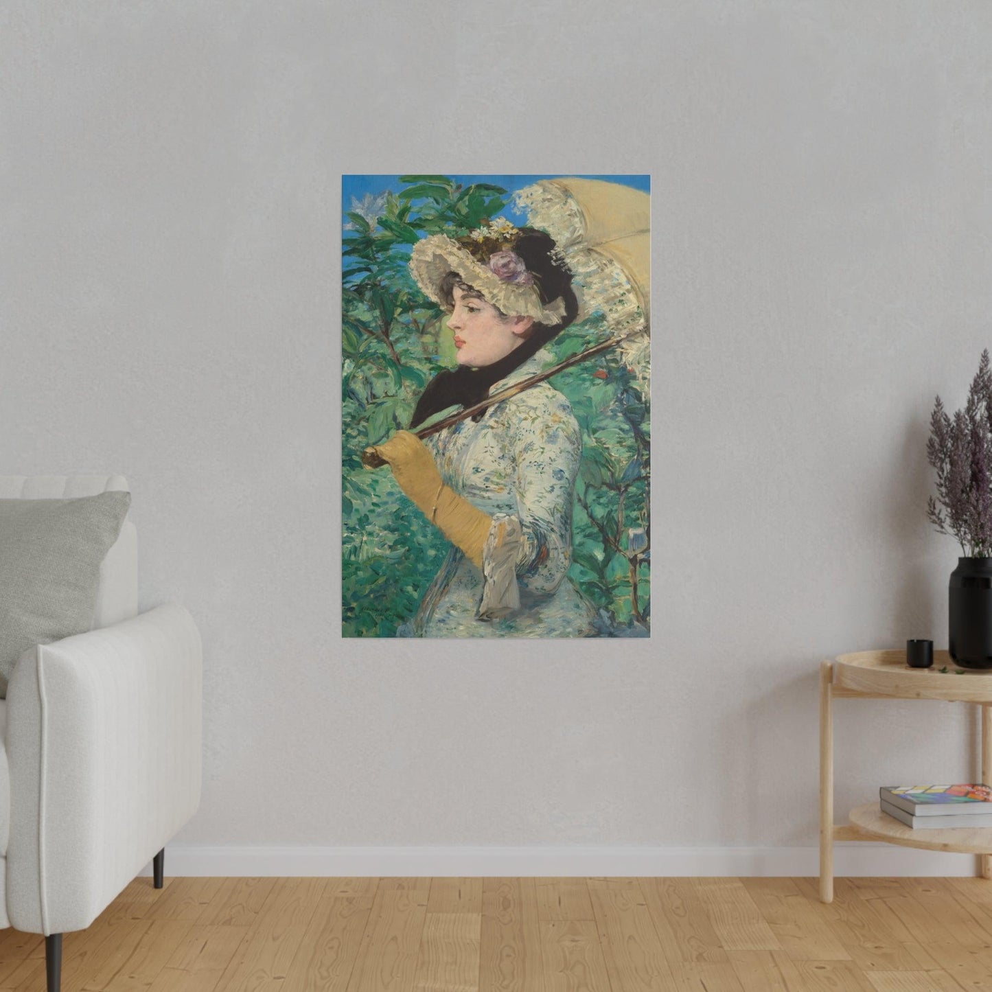 Jeanne Spring (1881) painting in high resolution by Edouard Manet - Matte Canvas, Stretched, 0.75"