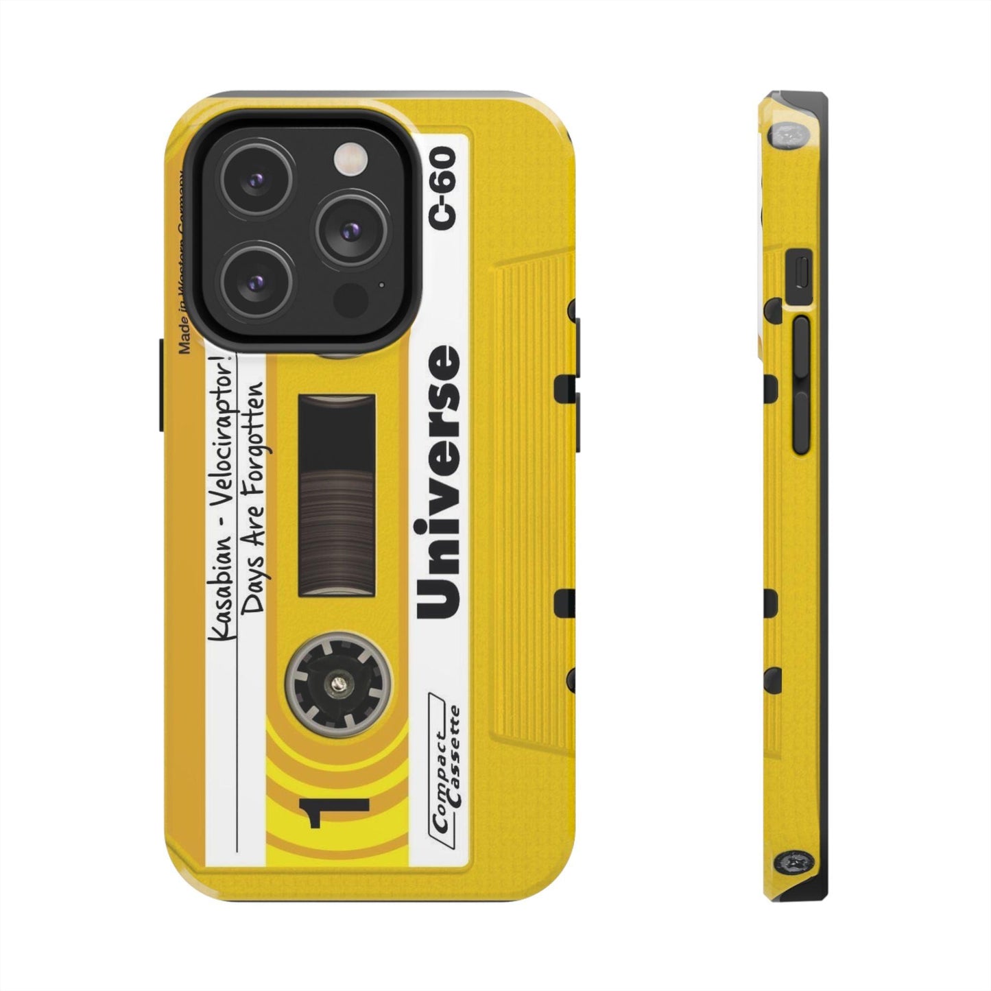 Retro Yellow Cassette Tape iPhone Cases