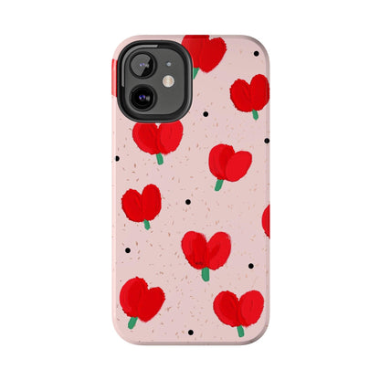 Floral Heart Aesthetic Tough iPhone Cases