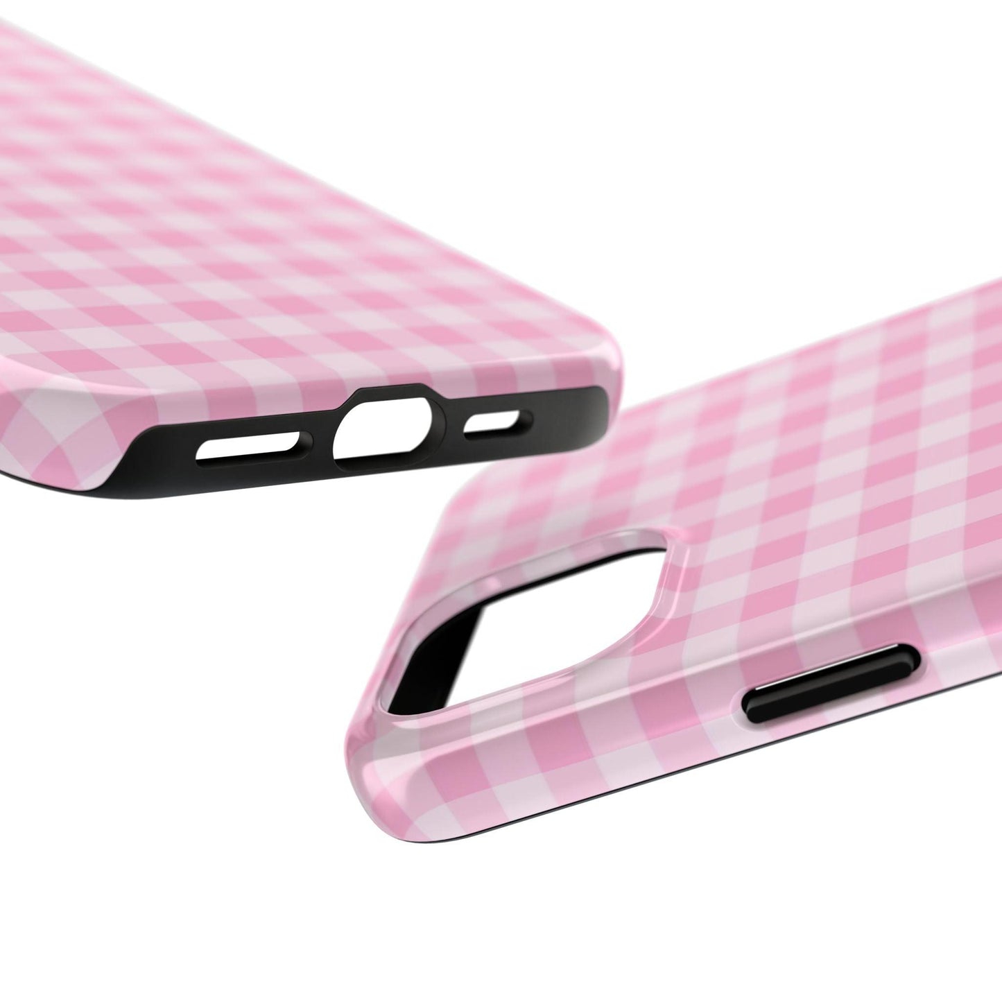 Pink Gingham Tough iPhone Cases