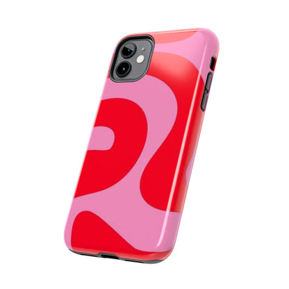 Pop Pink Swirls Tough iPhone Cases