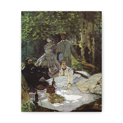 Luncheon on the Grass 1865 by Claude Monet Canvas Gallery Wraps