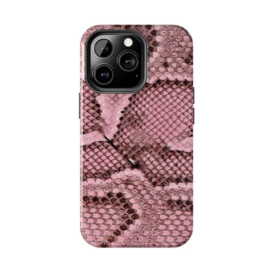 Pink Python Scales Tough iPhone Cases