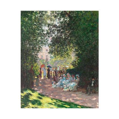 The Parc Monceau 1878 by Claude Monet on a Matte Canvas Stretched 0.75