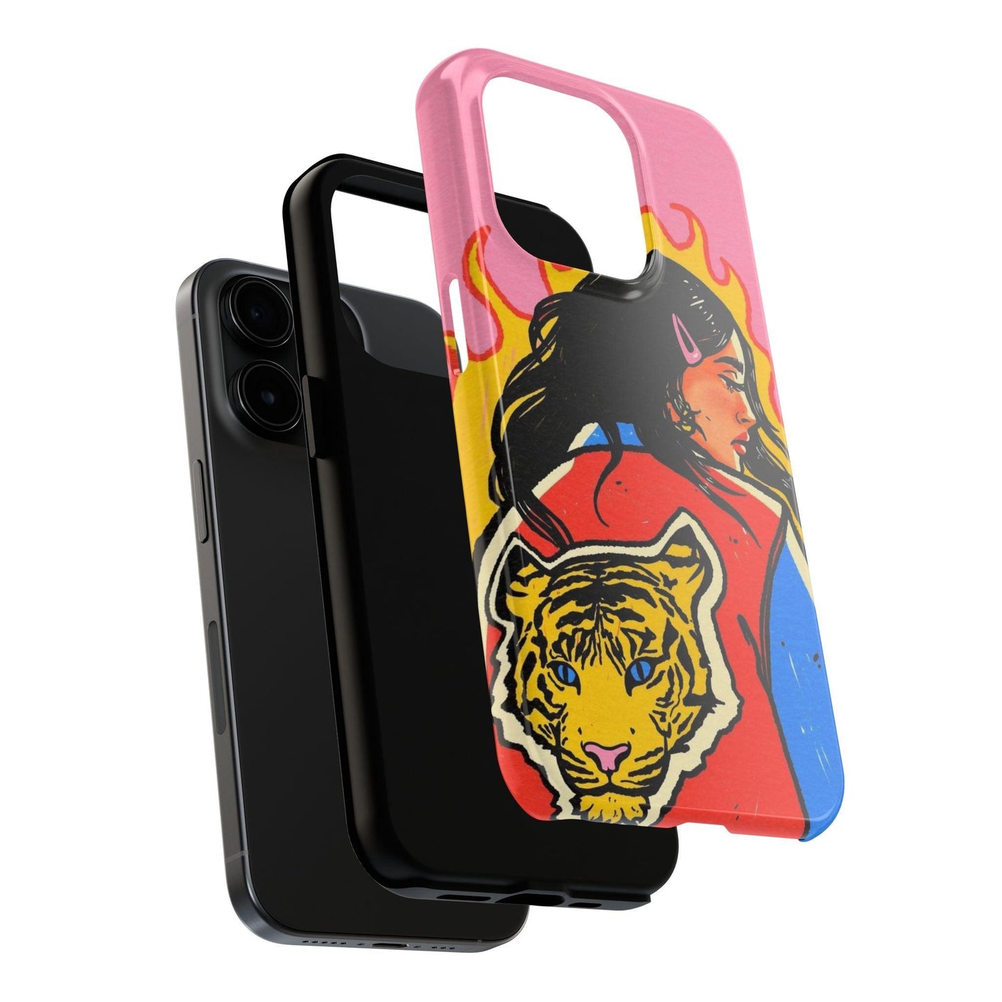 Fierce Femme Flames Tough iPhone Cases