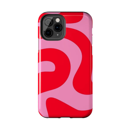 Pop Pink Swirls Tough iPhone Cases