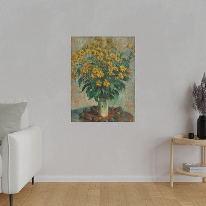 Claude Monet's Jerusalem Artichoke Flowers (1880) - Matte Canvas, Stretched, 0.75"