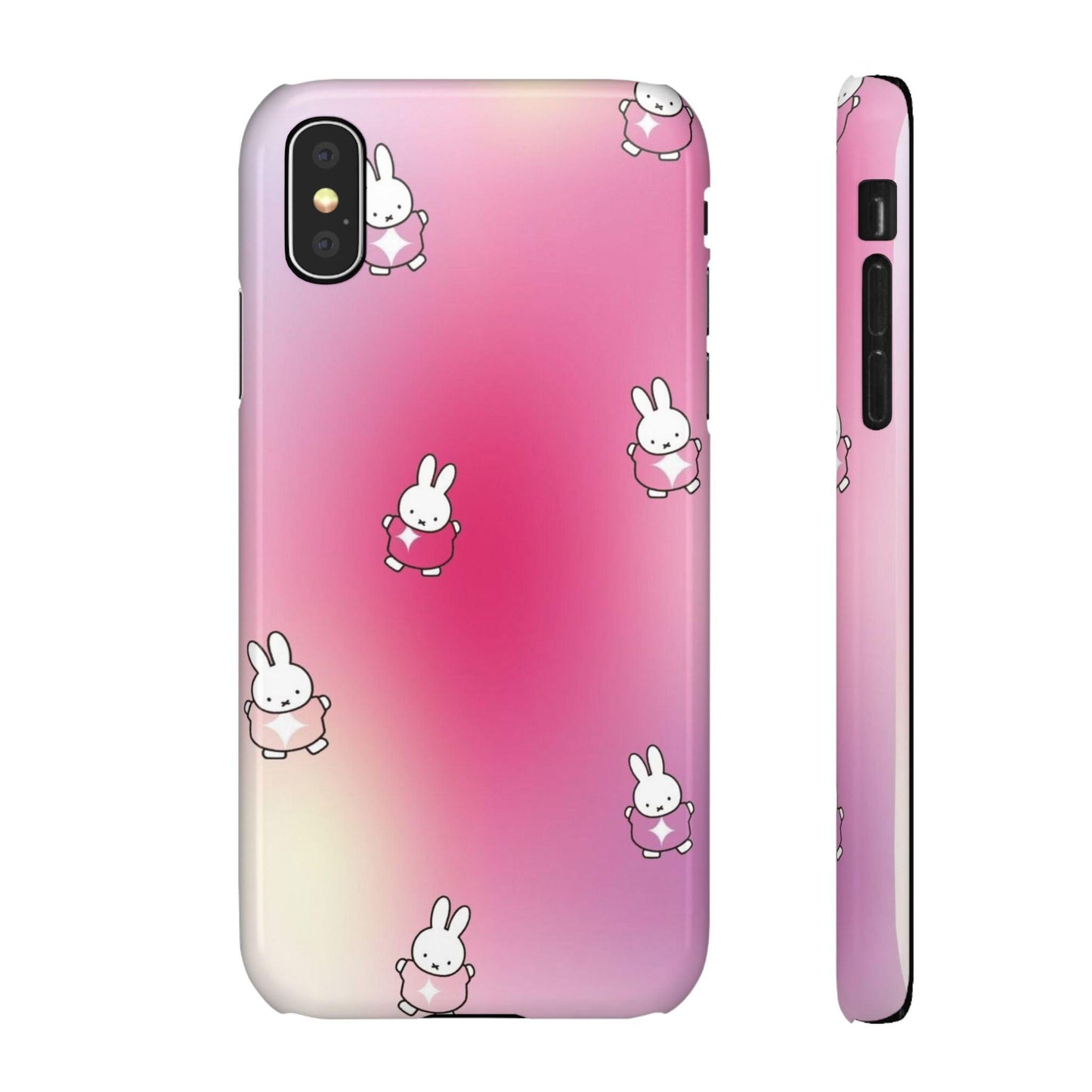 The Bunny Aura Pink Snap Cases