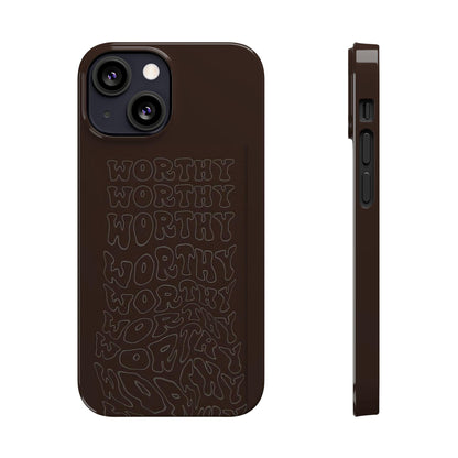 Worthy Brown Slim iPhone Cases