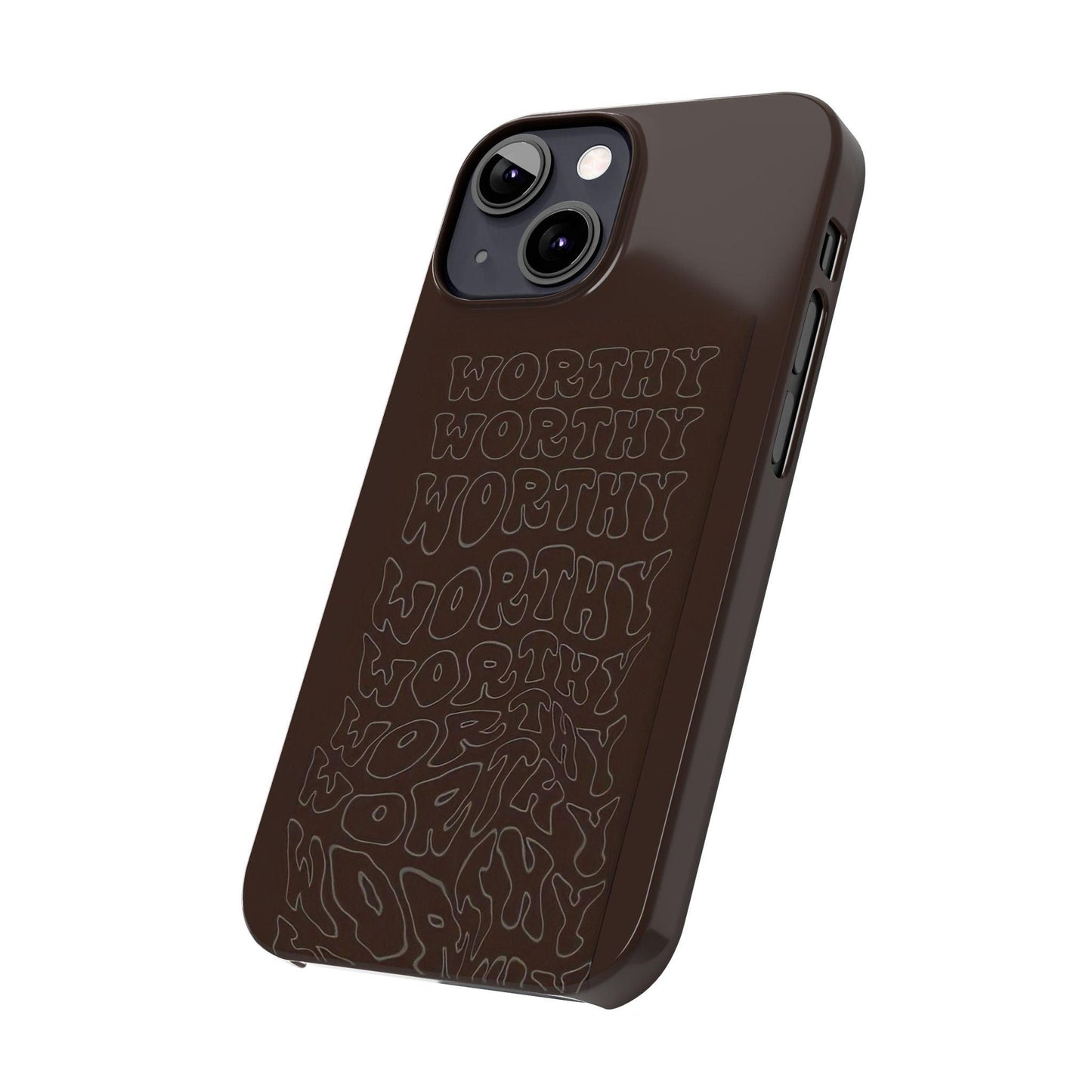 Worthy Brown Slim iPhone Cases