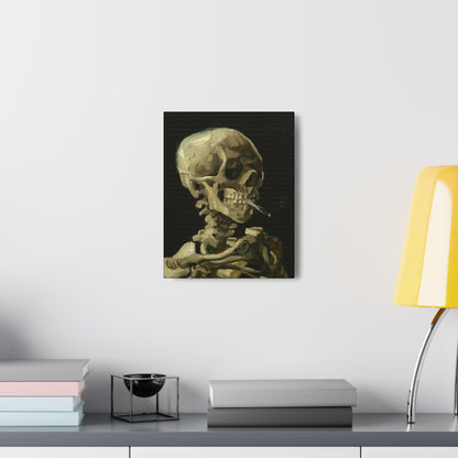 Vincent van Gogh - Head of a skeleton with a burning cigarette - Canvas Gallery Wraps