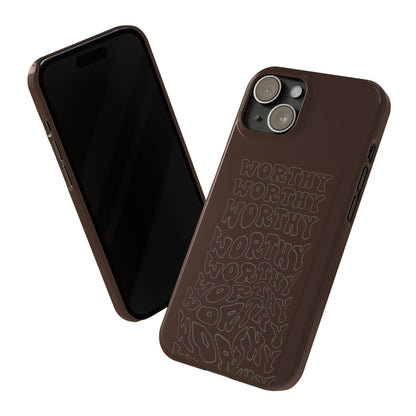 Worthy Brown Slim iPhone Cases