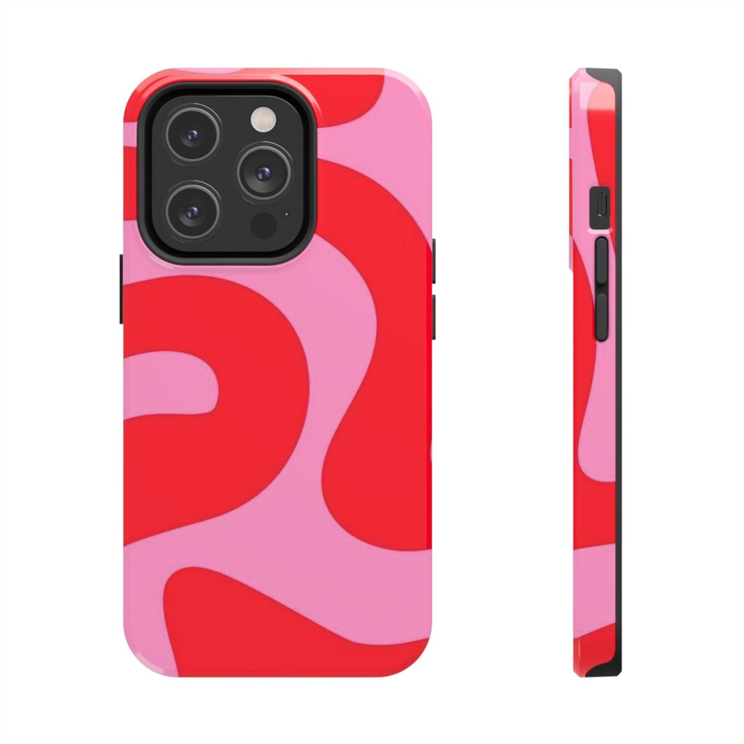 Pop Pink Swirls Tough iPhone Cases