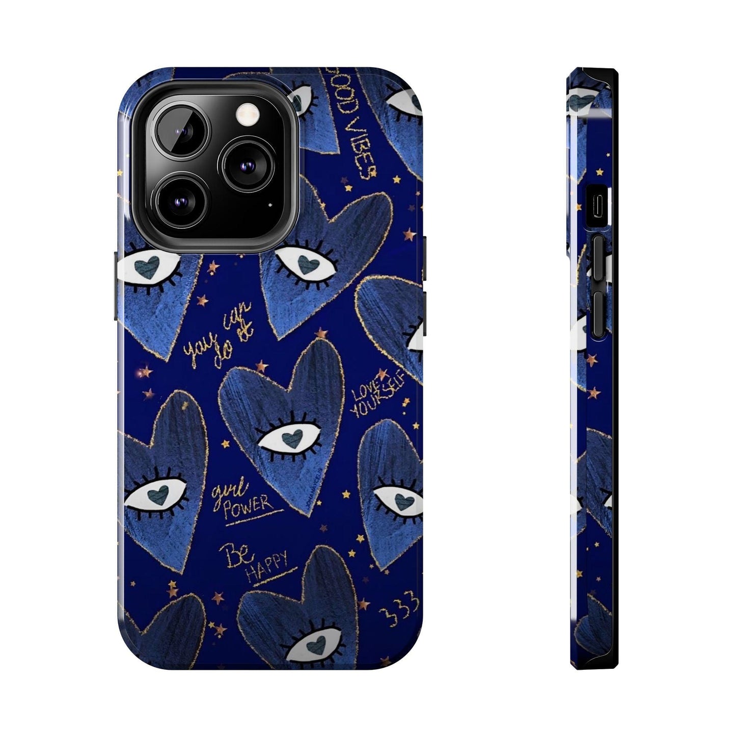 Lucky Midnight Blue Eyes Tough iPhone Cases