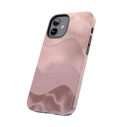 Blush Wave Satin Sandscape Tough iPhone Cases