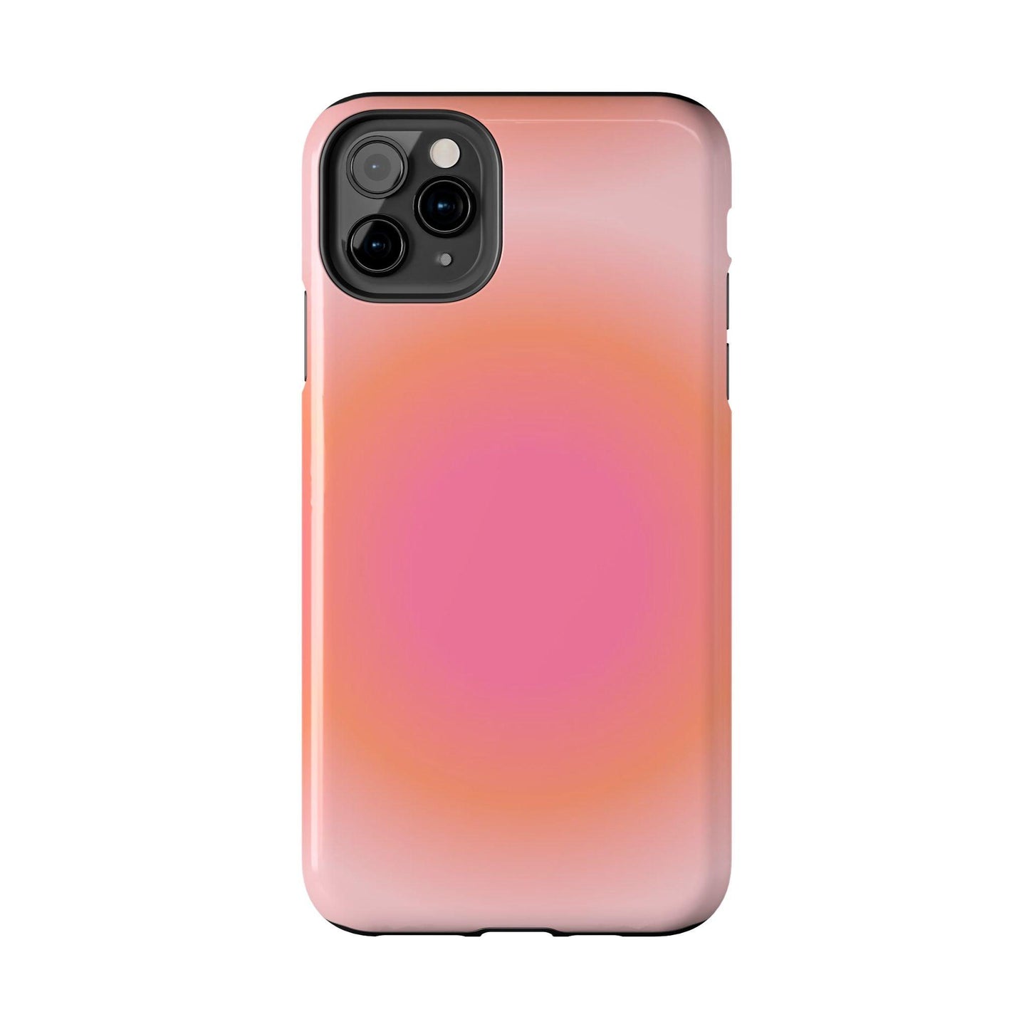 Coral Blushed Aura Tough iPhone Cases