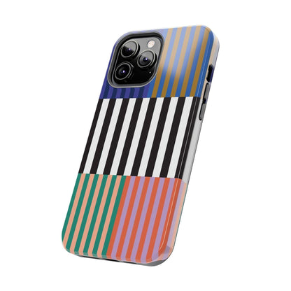 Striped Colorblock Symphony Tough iPhone Cases