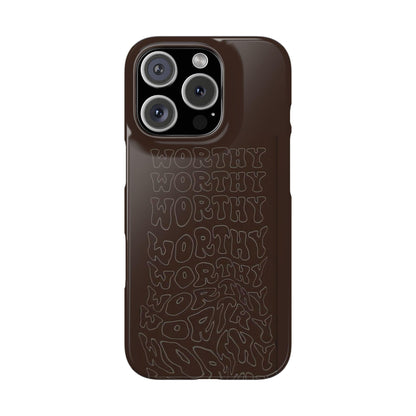 Worthy Brown Slim iPhone Cases