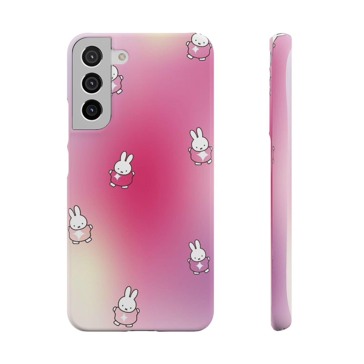 The Bunny Aura Pink Snap Cases