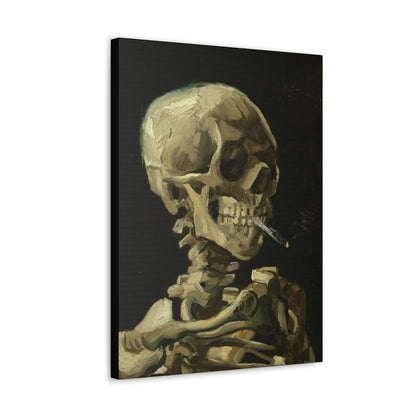 Vincent van Gogh - Head of a skeleton with a burning cigarette - Canvas Gallery Wraps