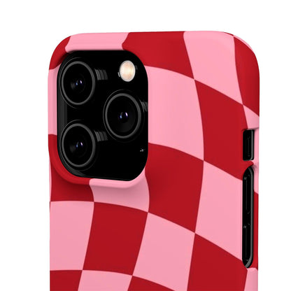 Twist & Check Red Snap iPhone Cases