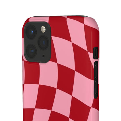 Twist & Check Red Snap iPhone Cases